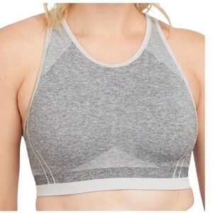 SPANX Spacedye Cloudy Gray Seamless Sports Sculpt Bra NWT